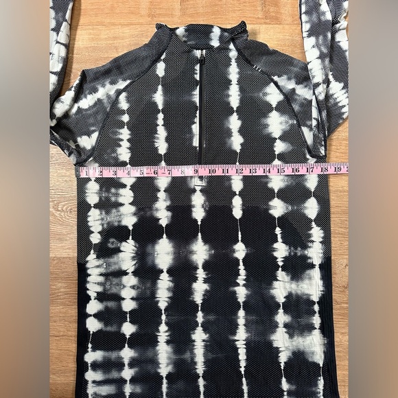 Mens Lululemon Metal Vent Tech Half-Zip 2.0 Black/White Long Sleeve Size Small - Picture 12 of 12